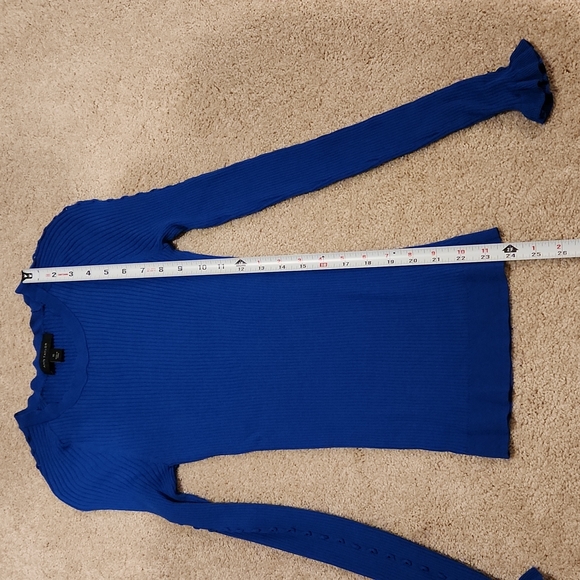 Ann Taylor Ribbed Ruffle Cuff Crew Neck Sweater - Picture 6 of 11